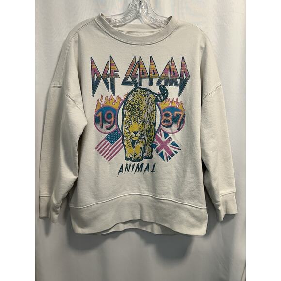 Def Leppard Licensed Merchandise | Women's Tiger Rock Band Sweatshirt Size Small - Picture 1 of 5